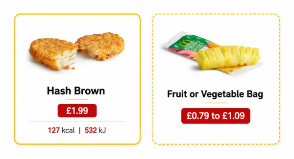 mcdonalds hash browns and sides