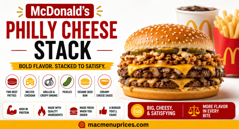 McDonald’s Philly Cheese Stack Price, Calories & End Date UK 2026