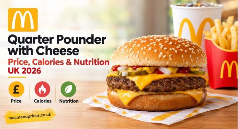 McDonald’s Quarter Pounder with Cheese Price, Calories & Nutrition UK 2026